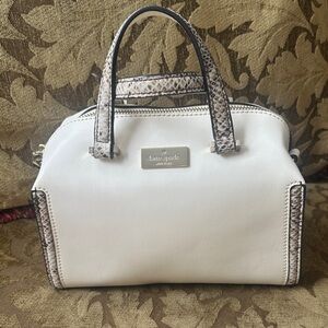 Kate Spade Parliament Square Mini Mira Cement Natural Snake Leather